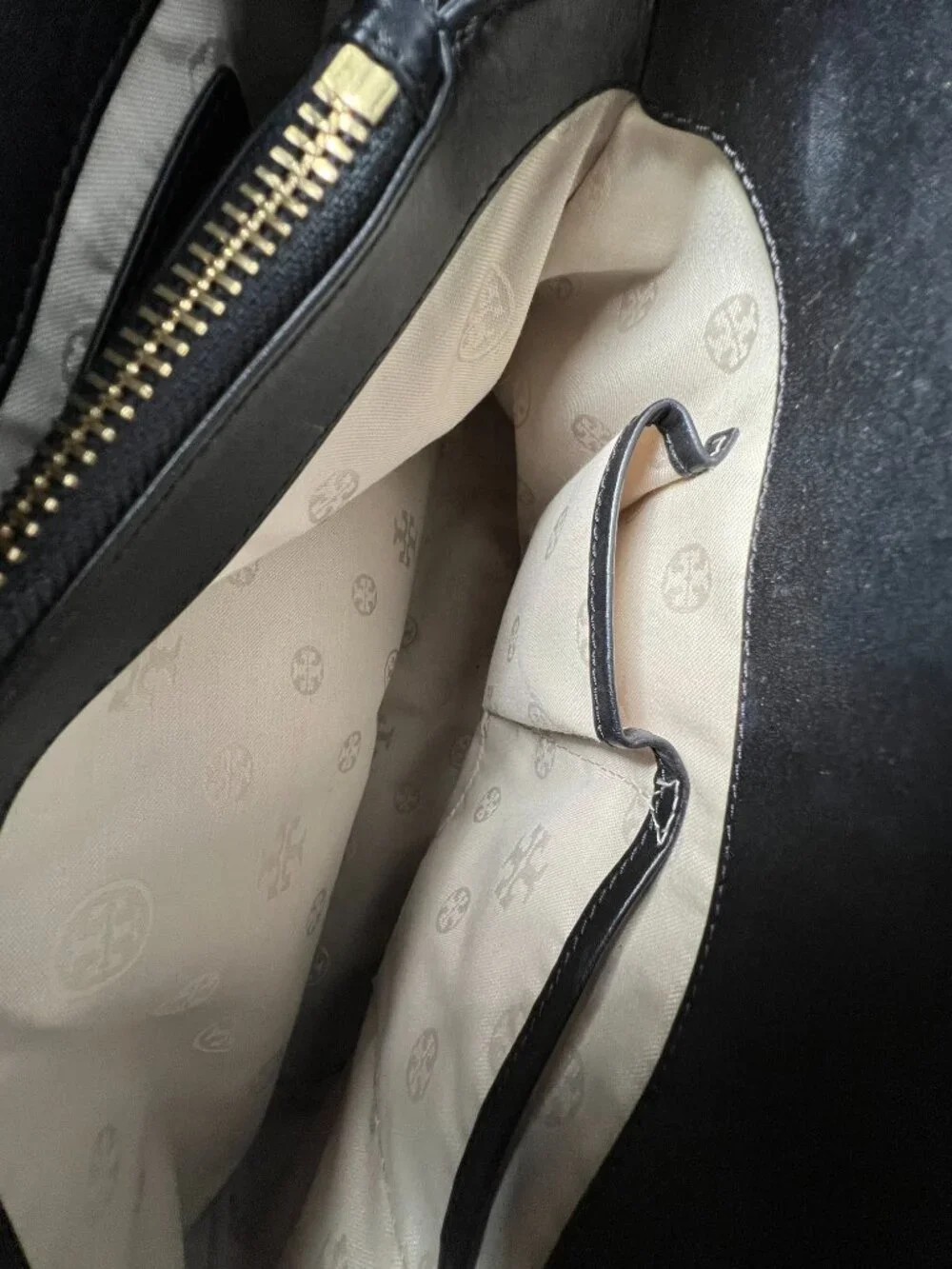 TORY‎ BURCH Robinson Woven Plaid Open Dome Satchel - Black/Beige/White